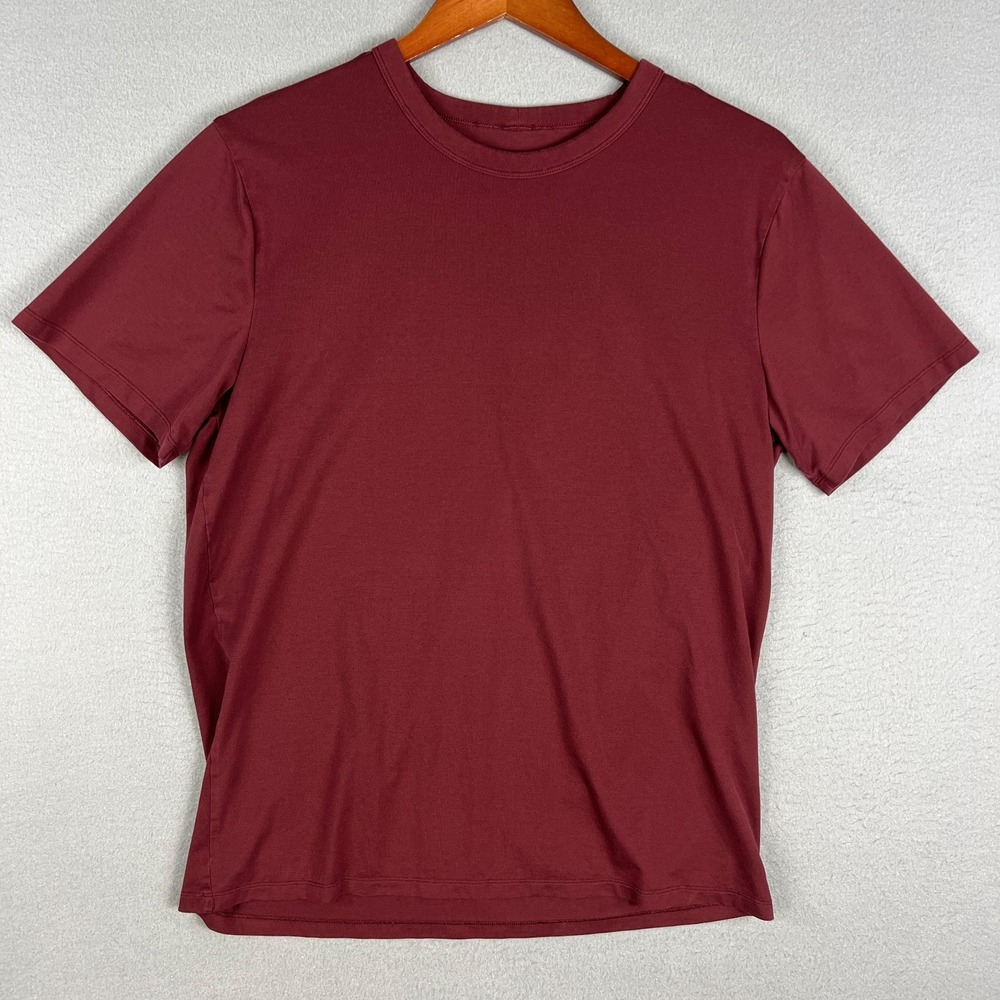 Lululemon T Shirt Fits Small Short Sleeve Burgundy Active Performance Stretch